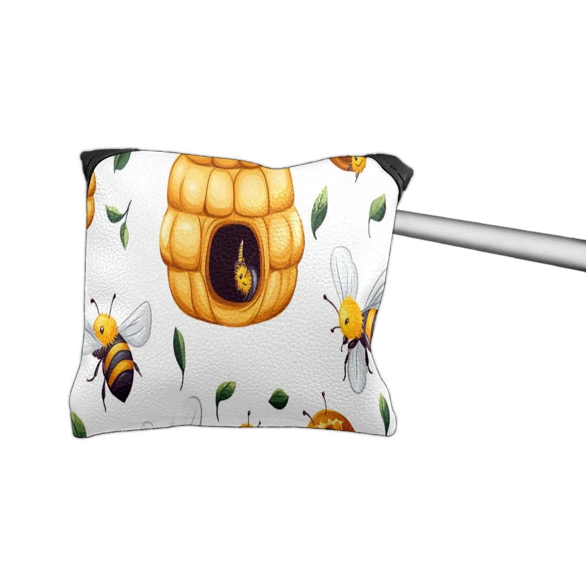 Golf Mallet Putter Cover Premium Leather Golf Putter Head Cover with Magnetic Closure, Golf Cover for Men and Women Bee Nesting
