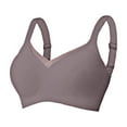 thumbnail image 4 of VISALY Wireless Bras Push Up Braseamless Bra Soft Bra Underwear Thin Breathable Bralettes Lace Bras Full Coverage Bras Lounge Bras for Women Lounge Bras Comfortable Bras Everyday Bras Grey M, 4 of 4