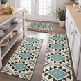 thumbnail image 2 of Brown Triangular Geometric Pattern Kitchen Rugs Sets Of 3,Kitchen Runner Rugs Non Skid Washable,Decorative Kitchen Floor Mats for Kitchen,Sink,Laundry,17"x30"+ 17"x47" + 17"x59", 2 of 6