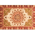 thumbnail image 1 of Ahgly Company Indoor Rectangle Abstract Orange Modern Area Rugs, 2' x 4', 1 of 4