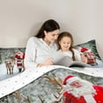 thumbnail image 4 of jejeloiu Christmas Father Christmas Bedding Comforter Set 7-Piece,Xmas Reindeer Gifts King Bedding Sets,Western Santa Claus Bed Sheets For Children,Microfiber Bedroom Decor Reversible, 4 of 8