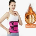 thumbnail image 1 of Ceinture Abdominale pour Femmes, Ceinture Gainante, Ceinture Abdominale Post-Partum, Ceinture double Ajustable, Rouge rose, Taille P, 1 of 5