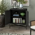 thumbnail image 3 of Evelyn&Zoe Brighton 28" Wide Rectangular Accent Cabinet, Black Grain, 3 of 7