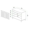 thumbnail image 4 of Baxton Studio Coolidge Armoire de Rangement pour Chaussures à 2 Portes en Bois Fini Chêne Brun, 4 of 12