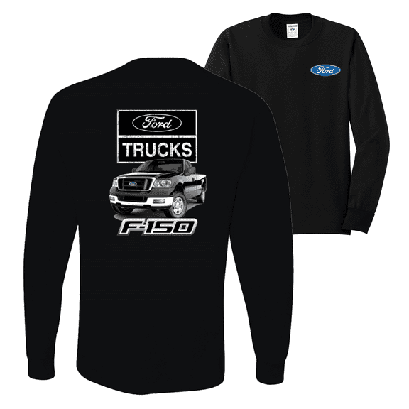 Wild Bobby, Ford Trucks F150 Pickup, Cars and Trucks, Front & Back Men Long Sleeve Shirt
