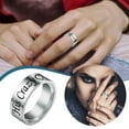 thumbnail image 3 of CILENON Diamond Ring Simple Titanium Steel Ring Women's Ring Cartoon Cute Jewelry Ring Jewelry for Women Engagement Ring Gold Plated Rings(Silver1,13), 3 of 6