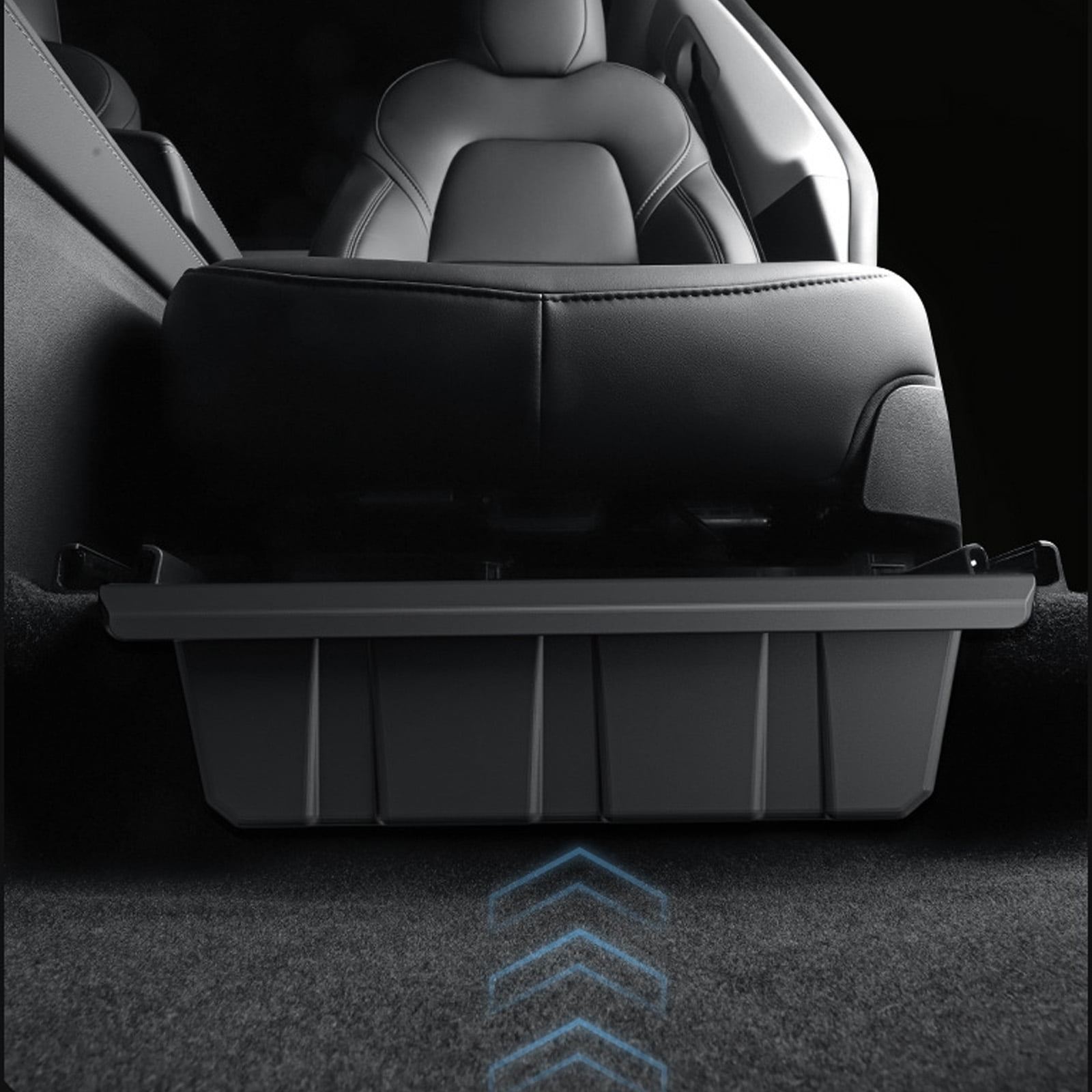 BIBABLYKE Car Under Seat Storage Organizer Waterproof Vehicle Storage Box Easy Installation Vehilce Accessories for Car Model Y
