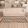thumbnail image 2 of Yayeee Runner Rug for Bedroom 2'x6' Machine Washable Hallway Non Slip Mat, Orange Geometric, 2 of 8