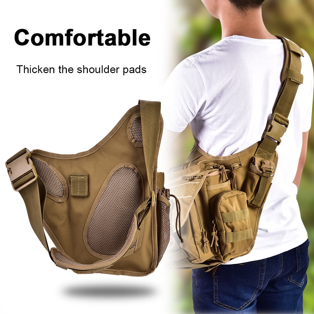 Mgaxyff 2Colors Durable Men Military Chest Shoulder Bag Pack for Travel