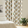 thumbnail image 2 of Ambesonne Hawaii Curtains, Vintage California Poppy, Pair of 28"x84", Burnt Orange Champagne, 2 of 5