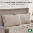 thumbnail image 3 of California Design Den Pillow Covers King Size Set of 2 - 600 Thread Count, 100 Percent Cotton Pillow Cases, Fits King Size Pillows - Soft Linen, 3 of 8