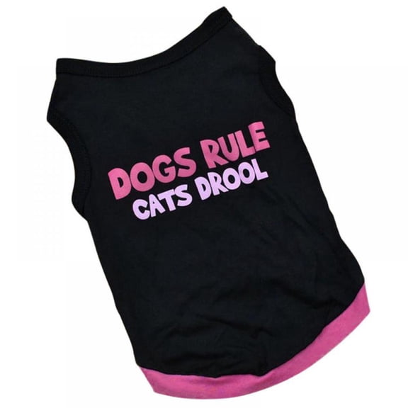 Summark Pet Puppy dog Summer Small Dog Cat dogs pets clothing Cotton T Shirt Apparel Clothes Dog Rule Vest
