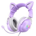 thumbnail image 1 of Onikuma computadora con cable auriculares auriculares auriculares 360 grados girando auriculares omnidireccional de retardo de bajo demora de escritorio accesorio púrpura kenally EL005815-04B, 1 of 7