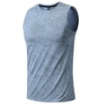 thumbnail image 5 of Men's Tank Top Polyester Quick Dry Sleeveless T-Shirt Muscle Vest Breathable Athletic Sports Training Workout Gym Running Casual Daily | Zenithor,Blue 2XL, 5 of 9