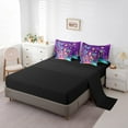 thumbnail image 3 of Erosebridal Cartoon Castle Bedding Queen Size, Purple Bedding Sets Queen Size, Magical Fairy Tale Decor, Reversible 7-Piece, 3 of 5