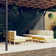 thumbnail image 1 of vidaXL 8 Piece Garden Lounge Set with Cream Cushions Pinewood, 1 of 5
