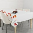 thumbnail image 3 of XAJAT 60‘‘x84'' Minimalist White Rectangle Tablecloth, Cotton Linen Table Covers with Love Heart Print, 3 of 4