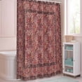 thumbnail image 5 of Shower Curtain Spring Flowers Shower Curtains for Bathroom Decor, Waterproof Polyester Shower Curtain Set with Hooks, Extra Long 72" x 78" Red Vintage Floral Bird, 5 of 9