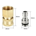 thumbnail image 2 of Uxcell M14x1.5 Male & M22x1.5 Female Thread Brass & Stainless Steel Quick Connect Kit, 2 of 5