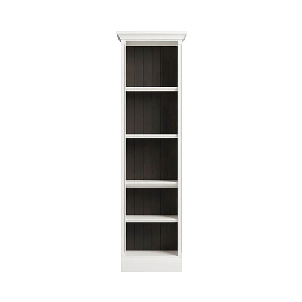 Bowery Hill 24" Farmhouse Acacia Solid Wood Bookcase in Effortless White