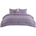 thumbnail image 7 of Full Comforter Set - 4 Pieces Pinch Pleat Bed Set, Purple Boho Bedding for All Season, 1 Soft Comforter, 2 Pillowcases, 1 Decorative Pillow, 7 of 7