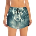thumbnail image 4 of Lsque Scary Moon And Clouds Printed Women's Running Shorts with Liner Pockets,Elastic Quick Dry Workout Athletic Gym Yoga Shorts,Womens High Waist Shorts-Large, 4 of 9