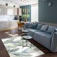 thumbnail image 3 of Tropical Rainforest Plants Area Rugs, Luxurious Golden Lines Gray Hand Drawn Leaves Living Room Carpet, Bedroom Rug Easy Cleaning Machine Washable Apply to Kitchen Bedroom 4x6ft, 3 of 6