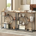 thumbnail image 5 of Entryway Console Table with Shelves - Narrow Rustic Design, 5 of 8