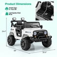 thumbnail image 2 of Infans 12V Kids Ride on Truck Car w/Remote Control, Threaded Wheels 3 Speeds LED Lights, 2 of 7