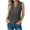 *Gray, variant on VBVC Women's Cotton Linen Sleeveless Blouse , Ladies' Half Button Pleated Tank Top , Casual V Neck Summer Shirt For Women, *Light Blue , Large