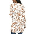 thumbnail image 4 of Idoravan Cardigans for Women Trendy Spring Women's Jacket Daily Holiday Workout Crop Cardigan Open Frant Coat Casual Long Sleeve Floral Print Top Beige S, 4 of 7