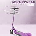 thumbnail image 6 of Maxtra Folding Electric Scooter with Adjustable Handlebar for Kids Ages 6-12, 155lbs Max Load, Purple, 6 of 10