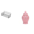 thumbnail image 1 of Jarrón De Jengibre De Porcelana Con Tapa Para Arreglos Florales Y Adorno Decorativo Para Fiestas Y Decoración Floral., 1 of 8