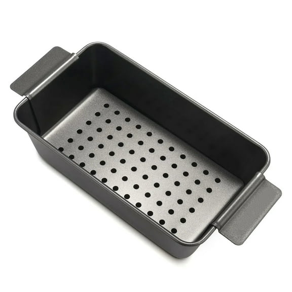 2-in-1 Large Nonstick Meat Loaf Pan with Drain Drip Tray - 10" * 5. 7",Healthy Coating (Carbon Steel)