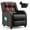 Black,Red, variant on Gymax Kids Recliner Chair Ergonomic Leather Sofa Armchair w/Footrest Side Pocket Red