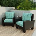 thumbnail image 2 of Jordan Manufacturing 46.5" x 24" Adonis Capri Teal Medallion Rectangular Outdoor Deep Seat Chair Cushion Set with Welt, 2 of 11
