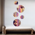 thumbnail image 3 of Designart "Pink And Gold Infinity Globe" City Metal Wall Art Set of 5 Piece, 3 of 5