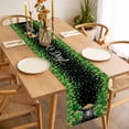 thumbnail image 3 of St. Patrick's Day Table Runner - 36 Inch Long, Kitchen Dining Table Runner Dresser Scarves, Spring Lucky Shamrocks Green Gnomes Black Farmhouse Decor for Coffee Tables Wedding Party Banquet, 3 of 8