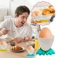 thumbnail image 6 of Egg Cups For Soft Boiled Eggs, Cartoon Egg Holders Soft Hard Boiled Egg Cups, Duck Egg For Breakfast Feet Fun Eggs, Tray, 6 of 8