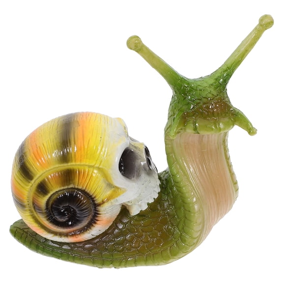 SEWCHICS Skull Snail Sculpture Multi-Color Resin Garden Decor Workmanship