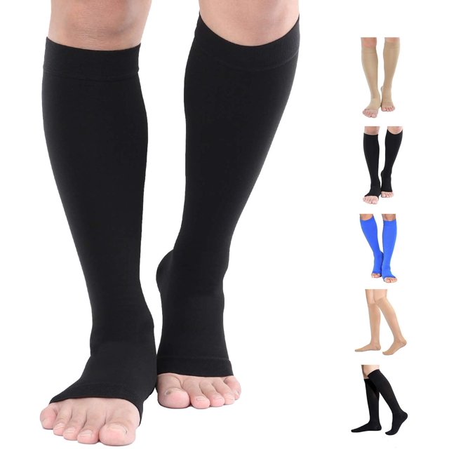 Knee High Compression Stockings, Firm Support 20-30mmHg Opaque Compression Socks
