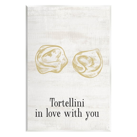 Stupell Industries Tortellini In Love With You Humor Graphic Art Unframed Art Print Wall Art, Design by Lil' Rue