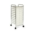 thumbnail image 2 of Seville Classics Large 10-Drawer Organizer Cart, Frosted White, 2 of 9