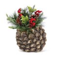 thumbnail image 1 of Abbott Collection Pinecone AB-27--911 5 in. Ciment Pinecone Planteur & 44; Brun - Petit, 1 of 1