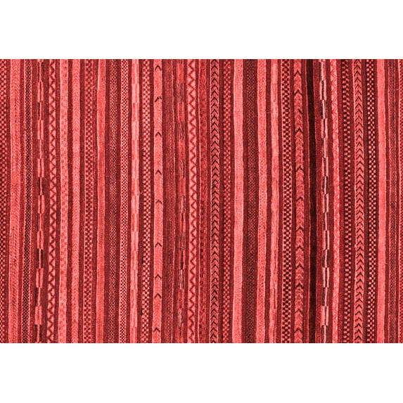 Ahgly Company Indoor Rectangle Oriental Red Modern Area Rugs, 2' x 5'