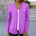 thumbnail image 1 of Cárdigan de manga larga para mujer, moda informal, cómodo, color, blusa, abrigo para mujer, 1 of 5