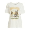 thumbnail image 2 of Time and Tru Women's Yellowstone National Park Graphic Tee with Short Sleeves, Sizes S-XXXL, 2 of 5