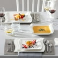 thumbnail image 3 of Ink Craft 30-Piece White Porcelain Dinner Set - Elegant Tableware Collection, 3 of 5