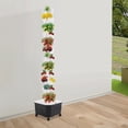thumbnail image 3 of Hydroponic Garden Tower 12 Tier 60 Holes Vertical Growing System with Wheels, 3 of 16