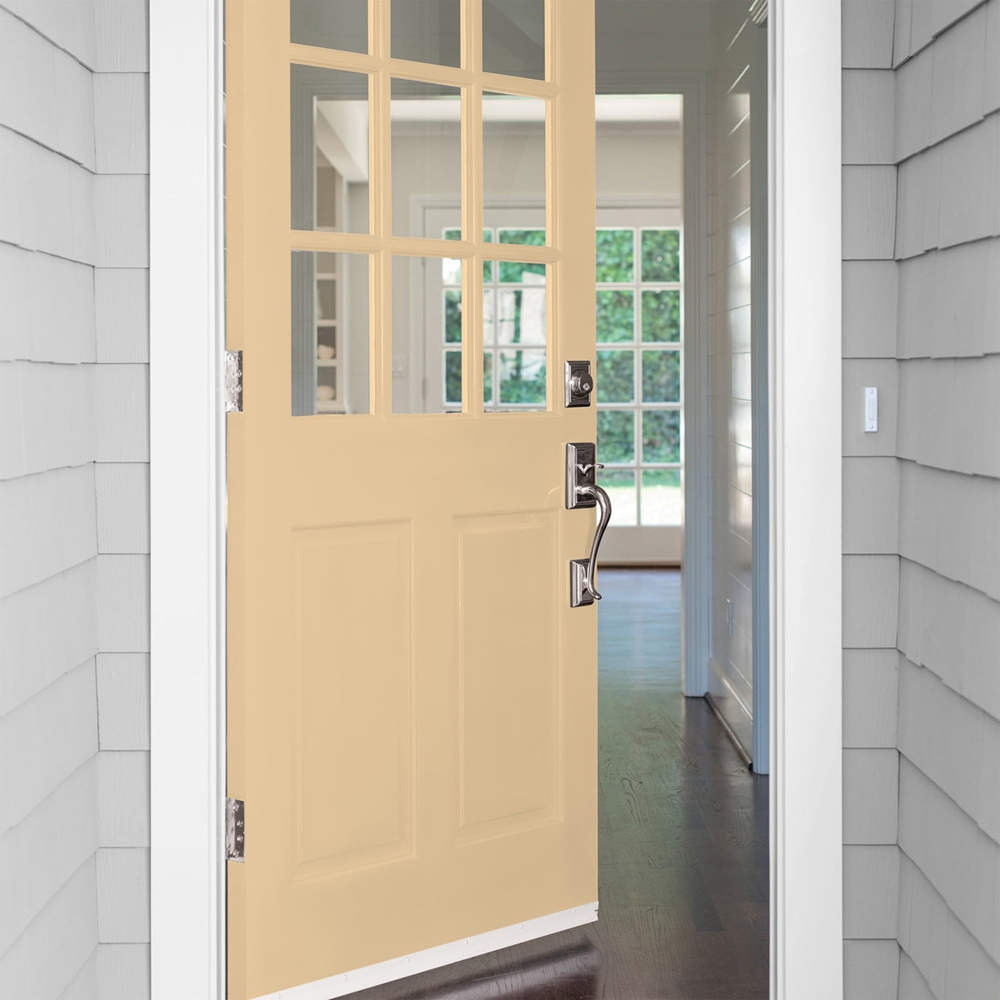 Glidden Fundamentals Faint Fawn / Yellow, Satin Exterior Paint, 1 Quart